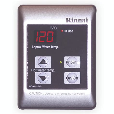 temperature setting for rinnai tankless water heater